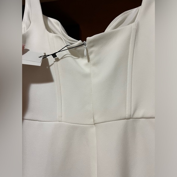 Zara Draped Elasticized White Mini Dress - M - NWT - Picture 9 of 11
